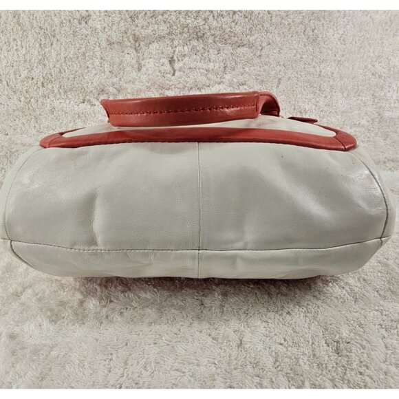 COACH 13601 Cricket Chalk Coral Leather Double Handle Satchel Shoulder Bag - Picture 8 of 16